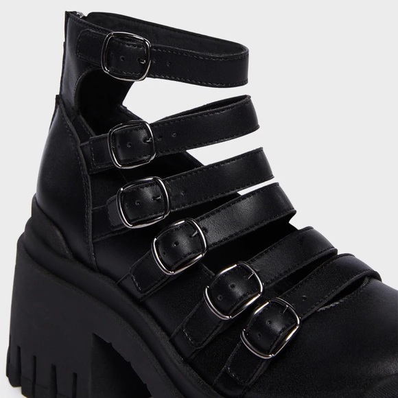 π€ Brand New Dollskill Aftercore Emerald Buckled Boots in 38 ππ€ - Picture 3 of 6